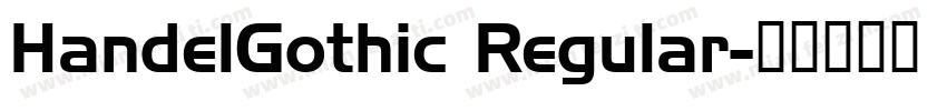HandelGothic Regular字体转换